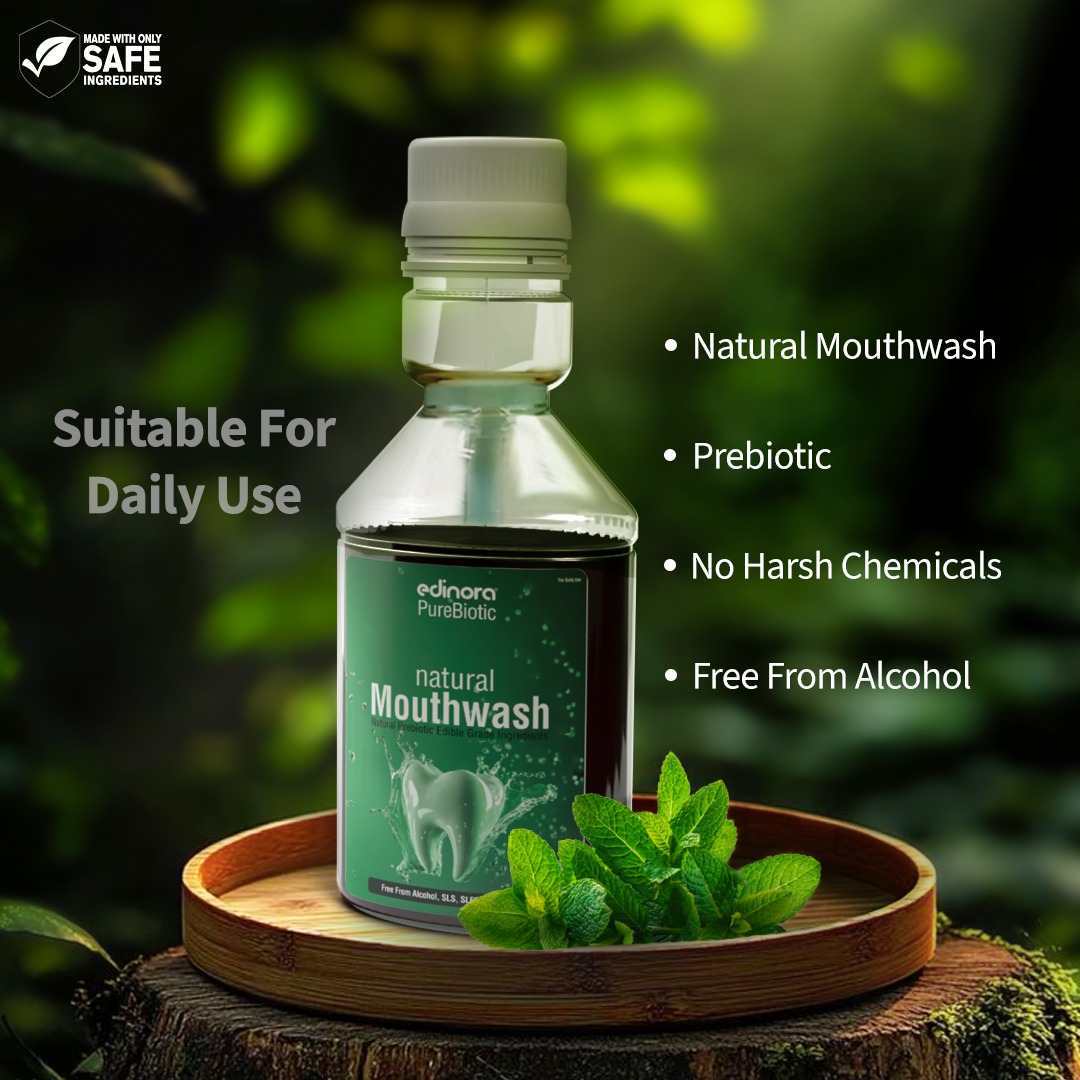 Edinora Ayurvedic Mouthwash - Prebiotic - Free from alcohol - Free from harsh chemicals - 200ml