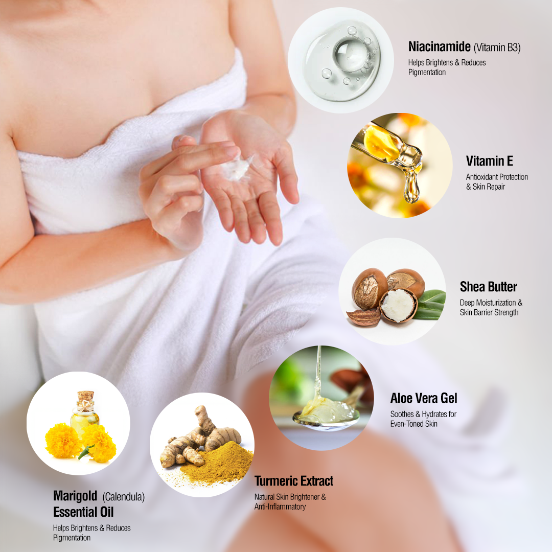 Edinora Privalatus Natural Private areas Skin Whitening Cream | Underarm Brightening Cream | with Vitamin E, Niacinamide, Shea Butter | Jasmine | 50g