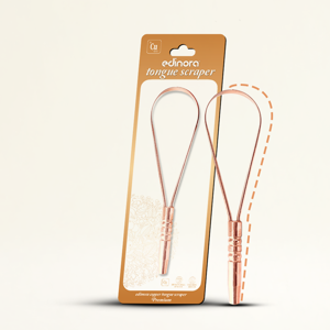 Edinora Premium Copper tongue Scraper | Tongue Cleaner | Pure Natural Copper | Eco friendly